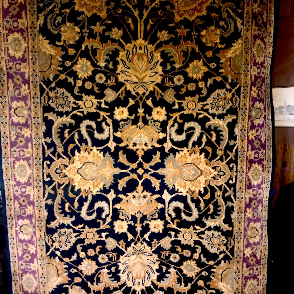 100% wool Handmade in India area rug